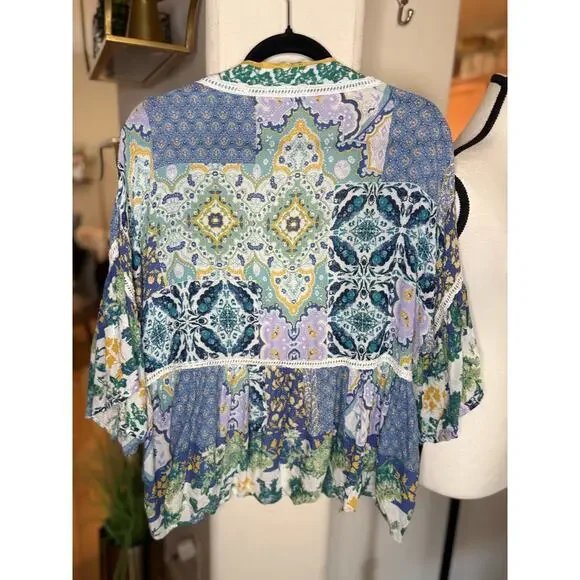 ALTAR'D STATE Women's Print Open Front Kimono Size M 6-10 - Picture 6 of 6